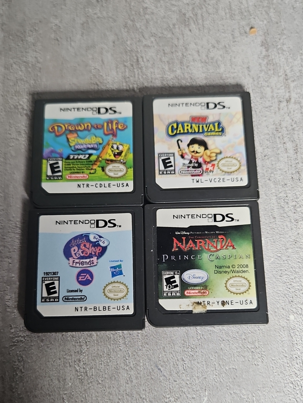 4 Nintendo DS games